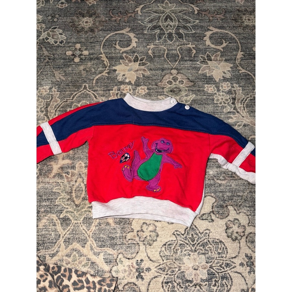 Vintage 1992 Baby Barney Sweatshirt Soccer